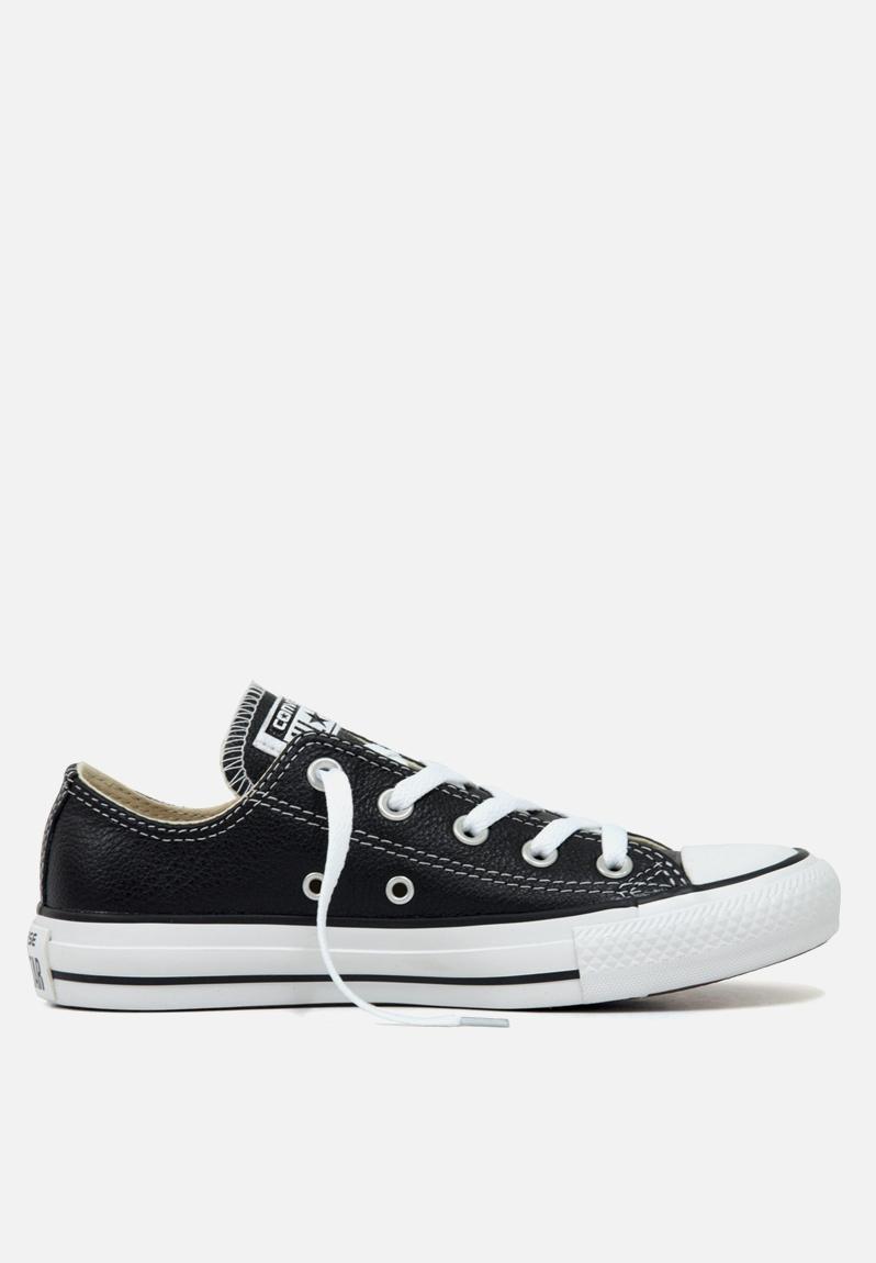 Converse CTAS OX Leather - Black / White Converse Sneakers ...
