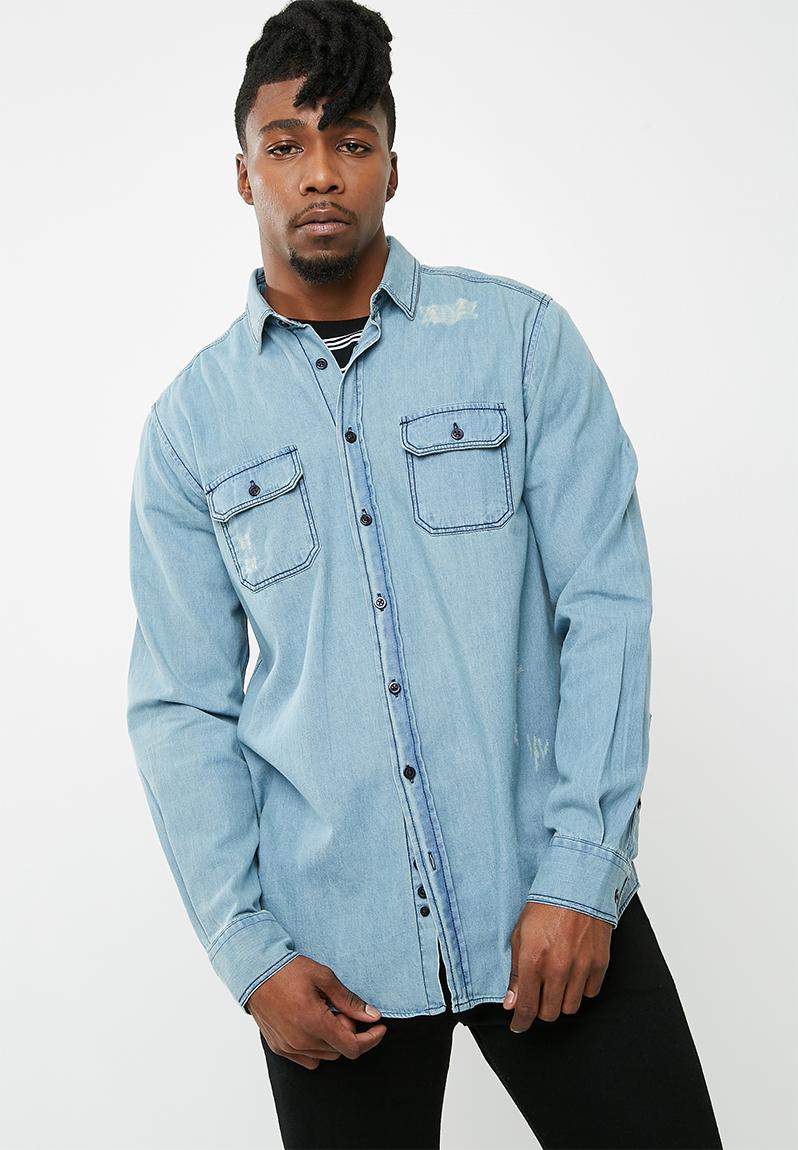 ripped denim shirts