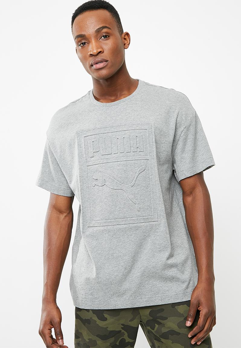Archive embossed print tee - grey PUMA T-Shirts | Superbalist.com