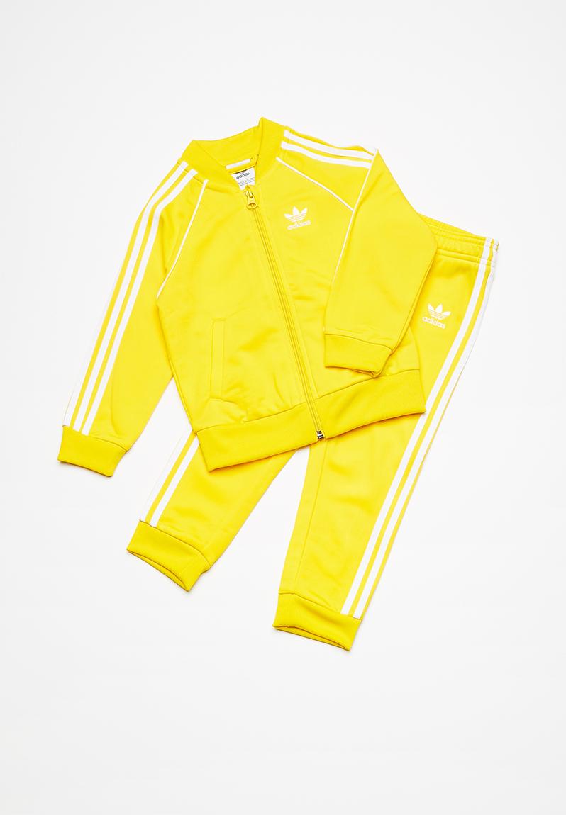 yellow adidas sweatsuit