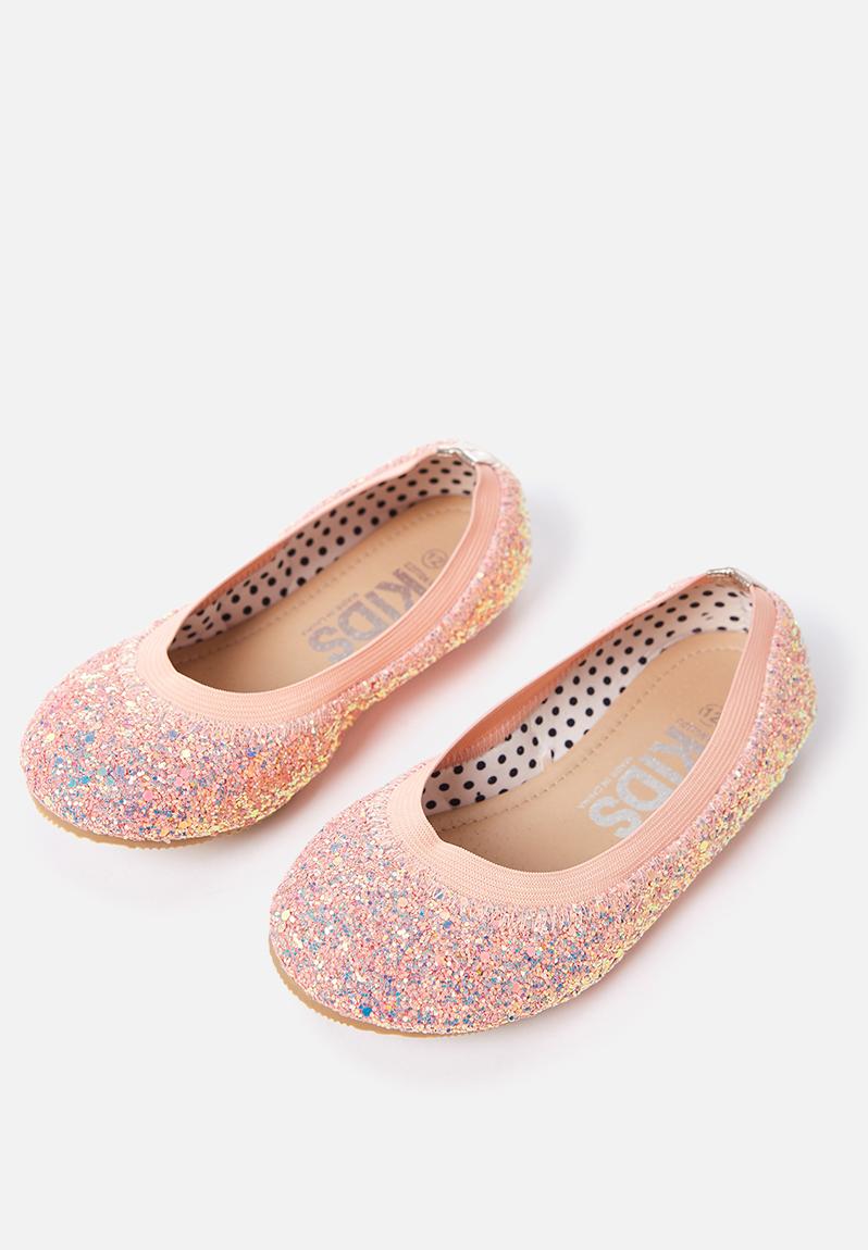 Kids girls primo shoes - peach pink glitter Cotton On Shoes ...