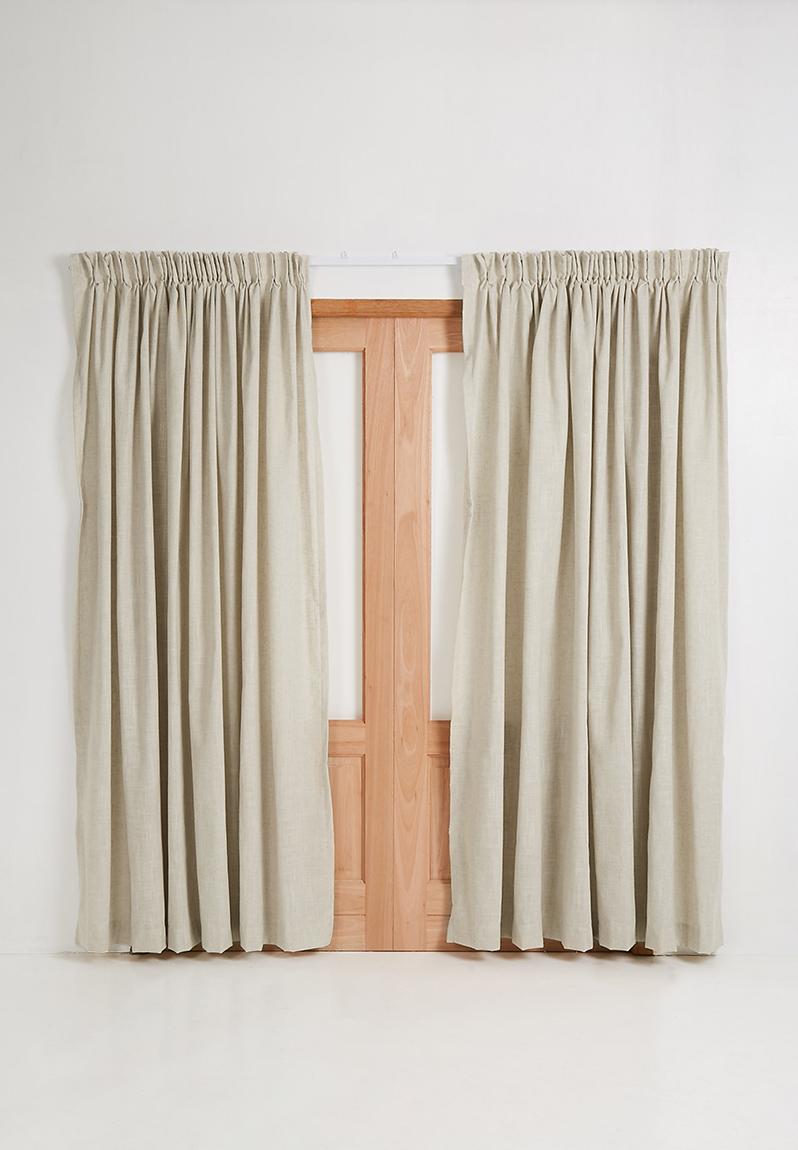 Taped unlined curtain - natural Sixth Floor Curtains | Superbalist.com