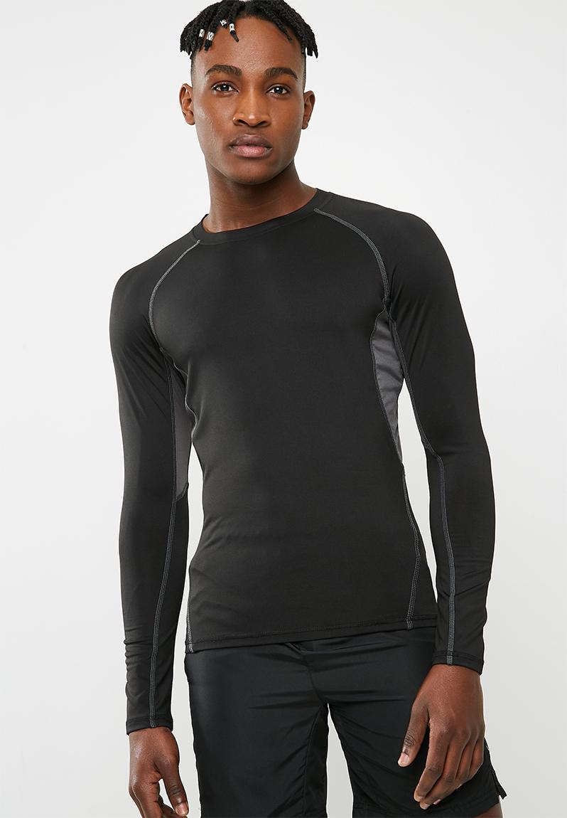 L/S poly stretch panel tee- black basicthread T-Shirts | Superbalist.com