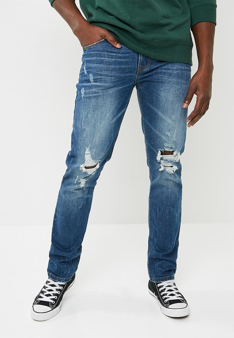 Slim ripped marbling jeans - blue Superbalist Jeans | Superbalist.com