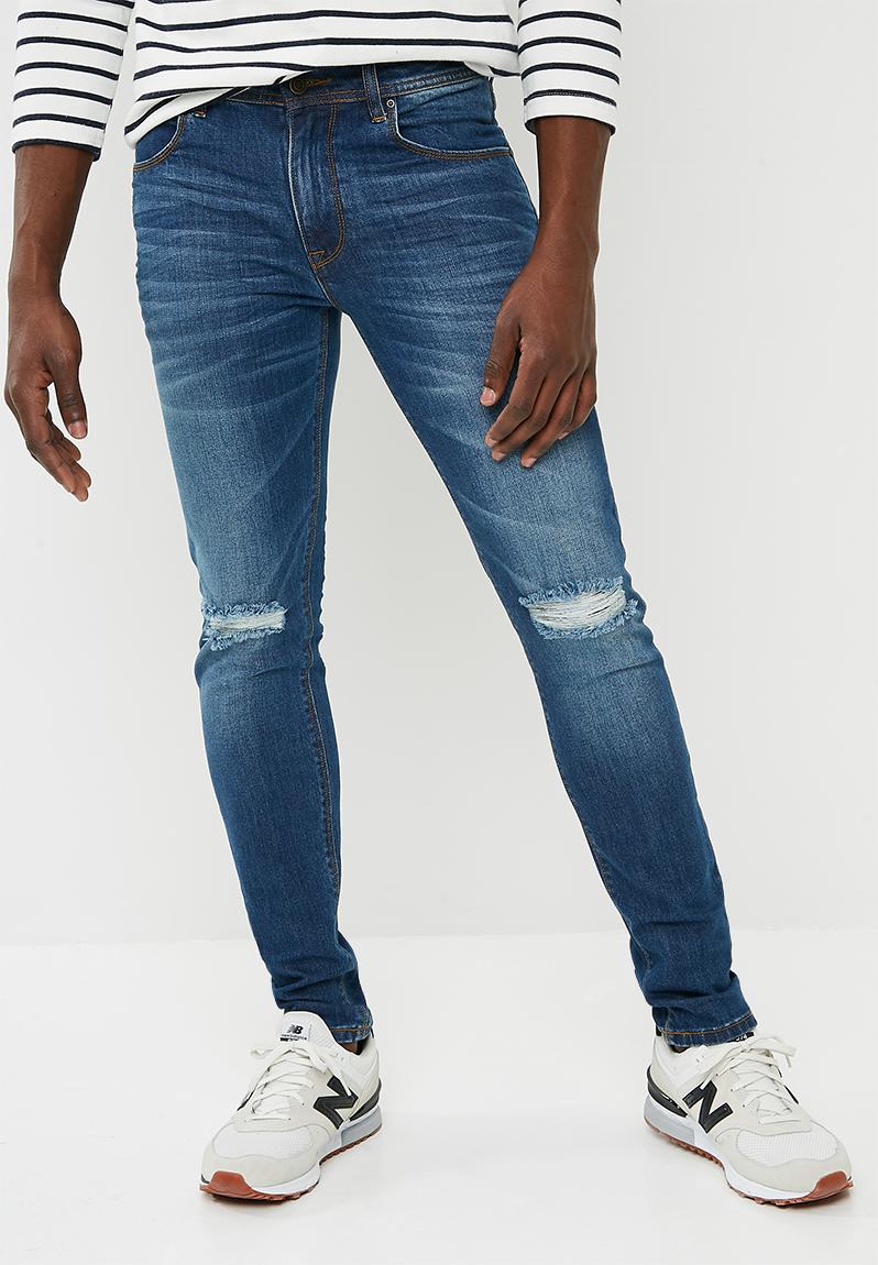 Skinny knee rips jeans - mid wash blue Superbalist Jeans | Superbalist.com