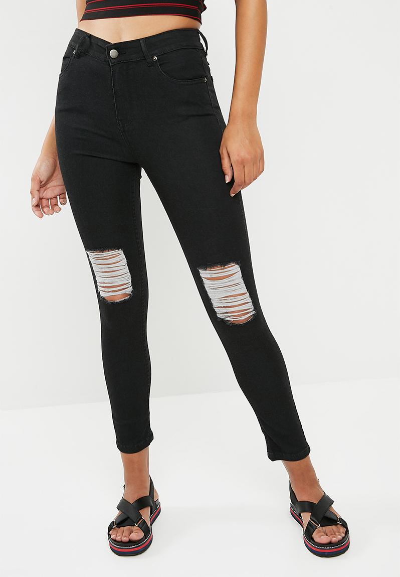 Ameli high waisted ripped skinny jeans - black dailyfriday Jeans ...