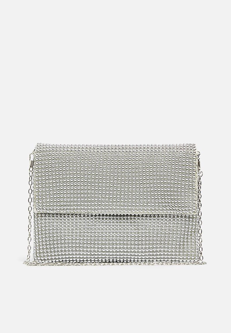 Circular Chainmail Foldover Clutch Silver Missguided Bags And Purses