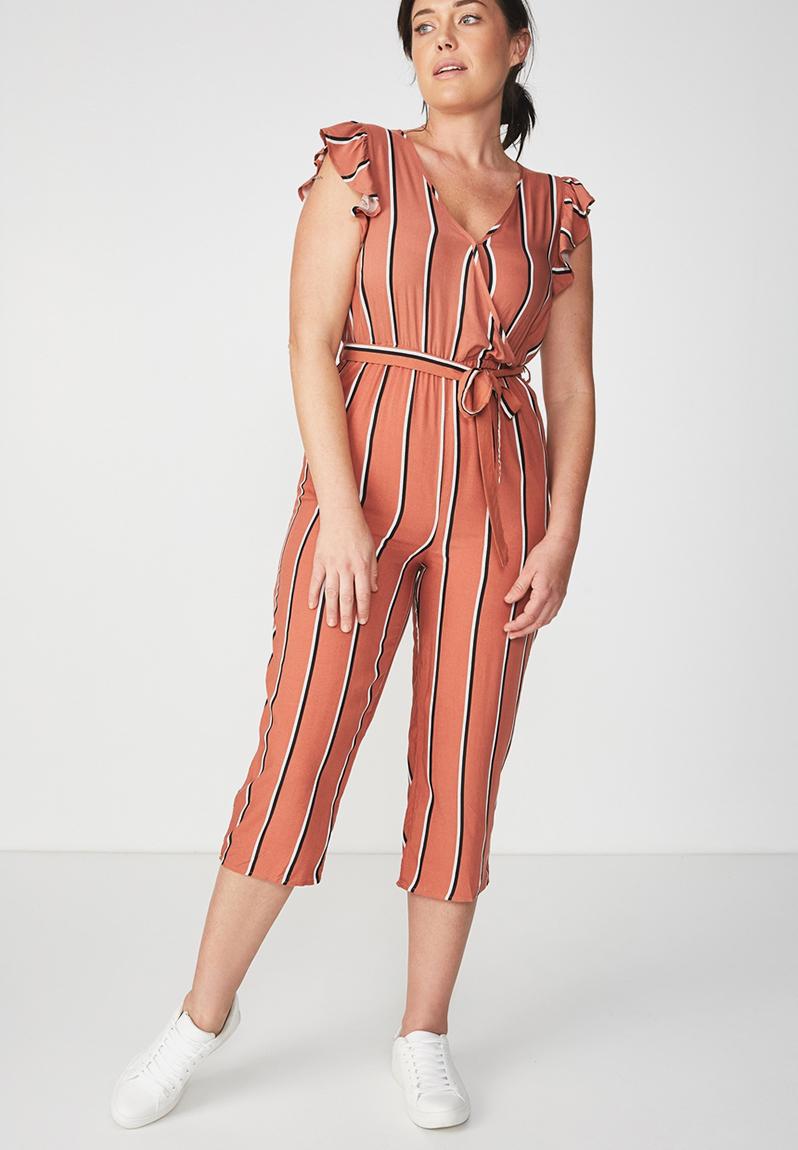 v neck culotte jumpsuit