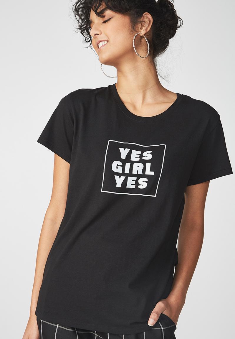 Tbar foxx T-shirts - yes girl yes/black Cotton On T-Shirts, Vests ...