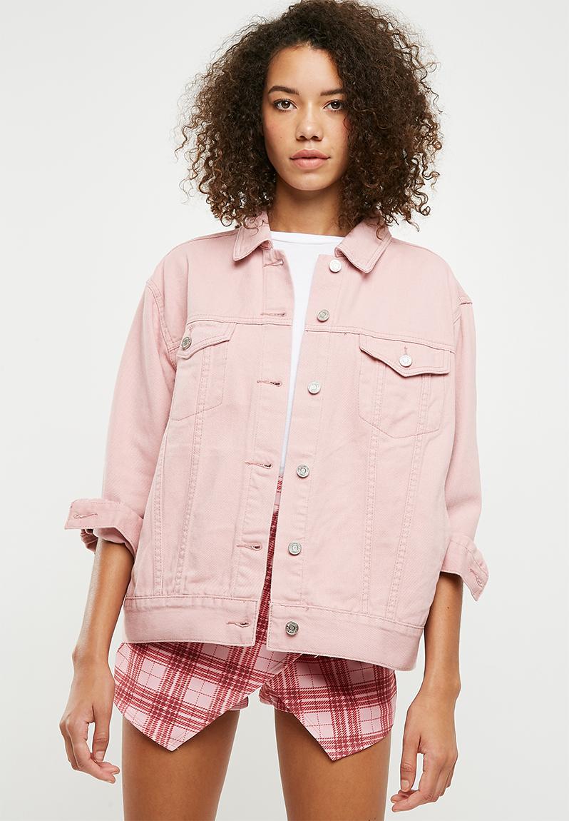 Oversized denim jacket - pink Missguided Jackets | Superbalist.com