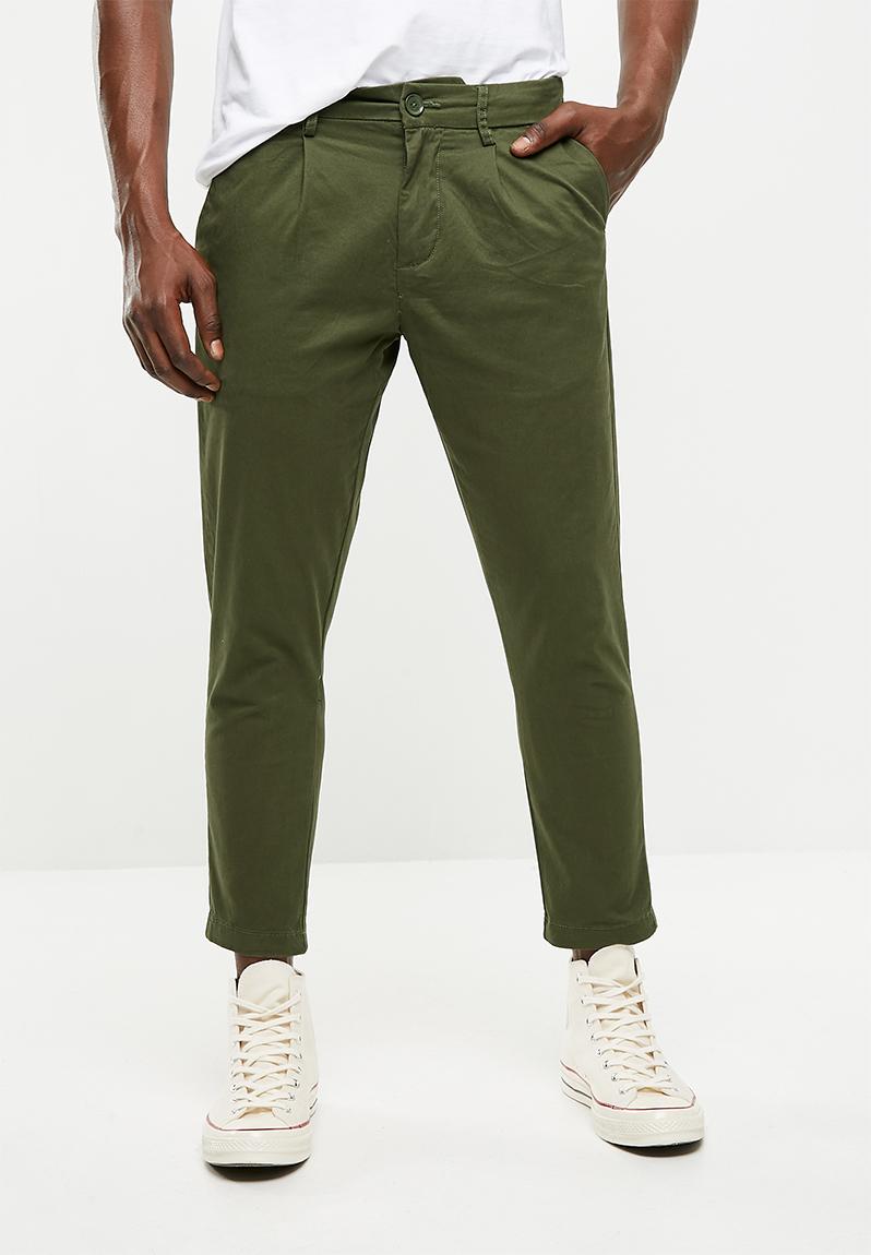 cropped chino trousers