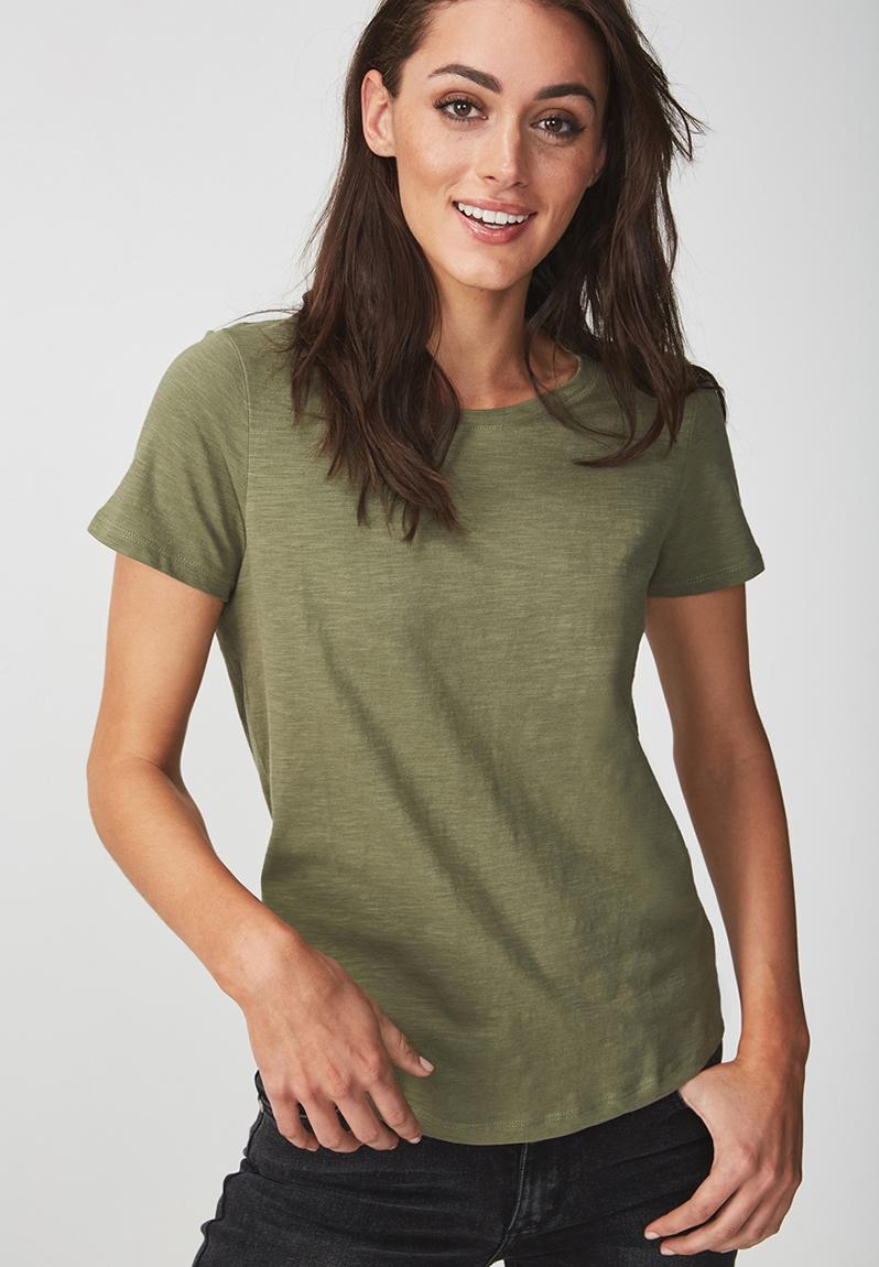 Crew T Shirt -Army Green Cotton On T-Shirts, Vests & Camis ...