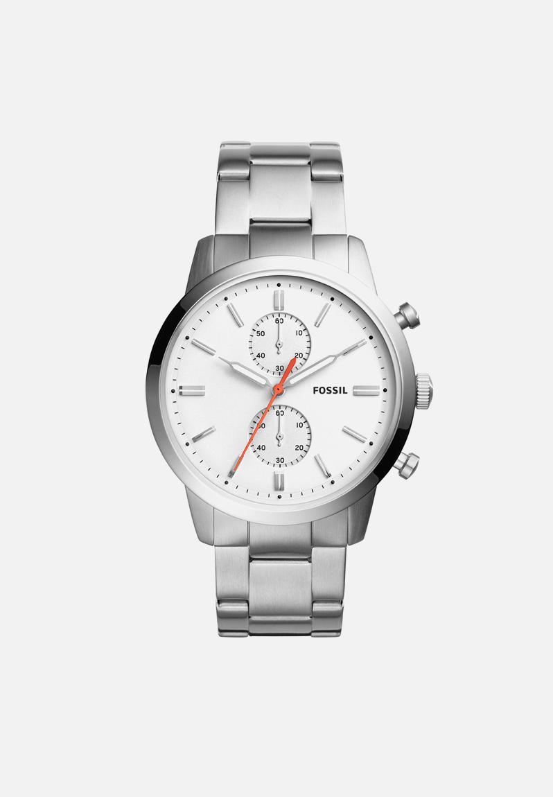 fossil men's watches silver