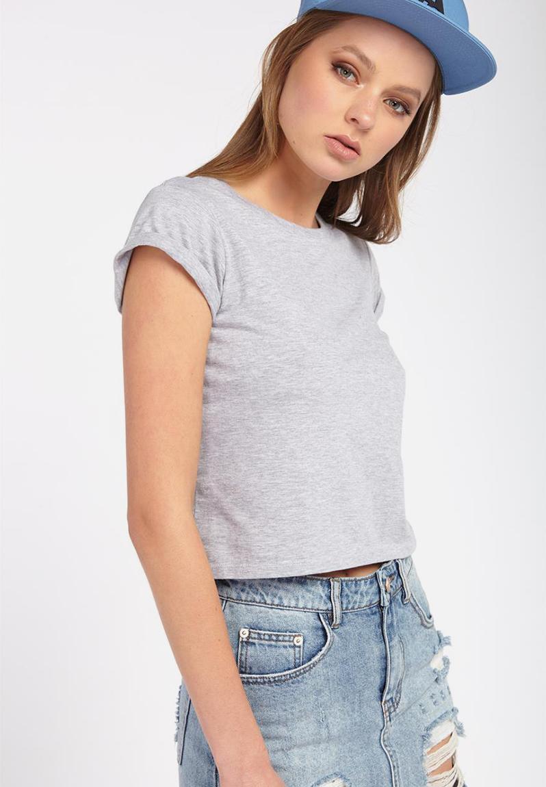 Baby Tee-Grey Marle Supré T-Shirts, Vests & Camis | Superbalist.com