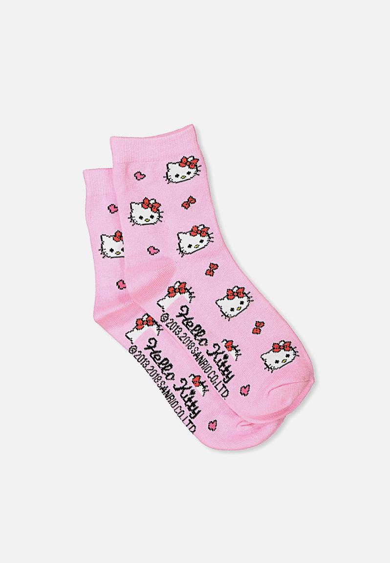 Licensed hello kitty ankle socks - pink kitty Supré Stockings & Socks ...