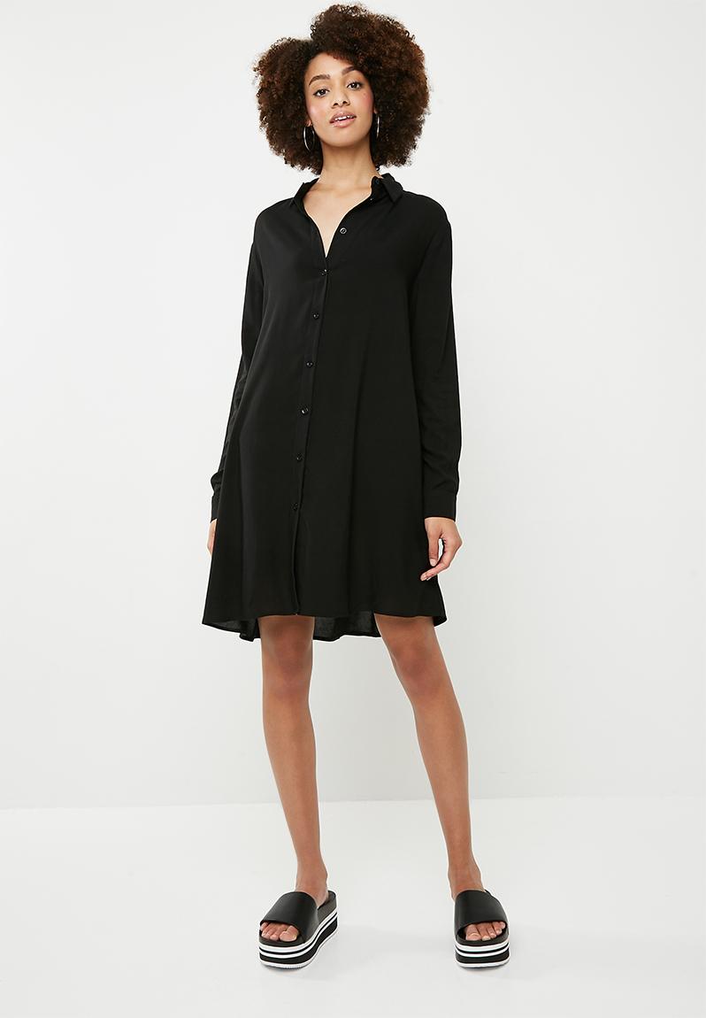 Button Down Shirt Dress Black Superbalist Formal