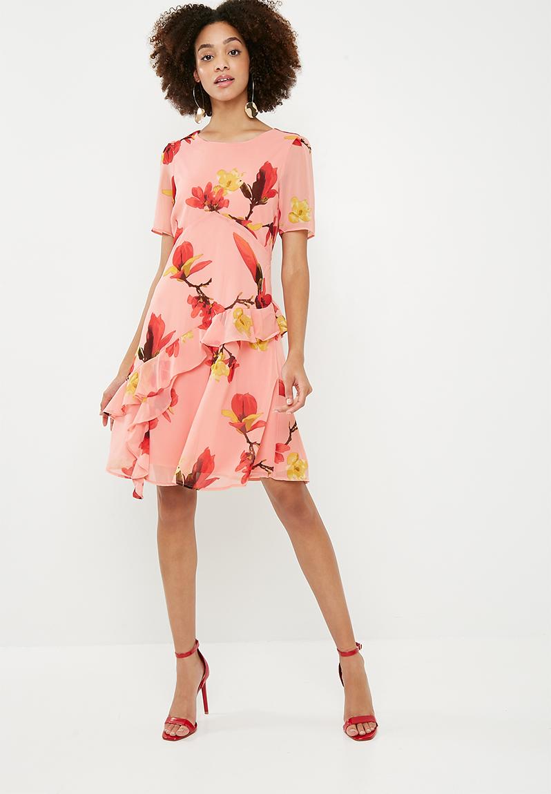 katy floral midi dress