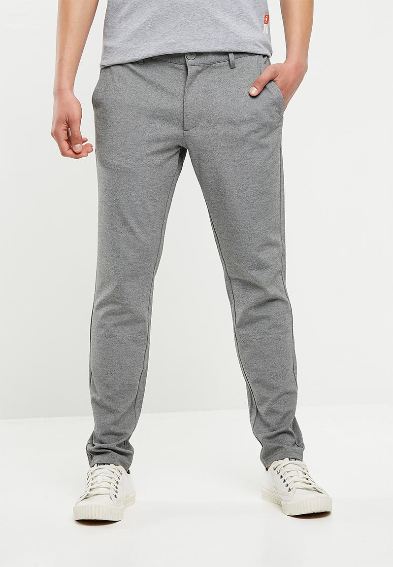 Mark tapered trouser - medium grey melange Only & Sons Formal Pants ...