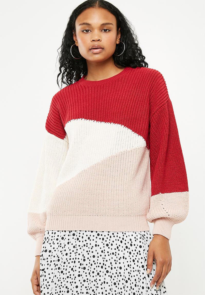 Diagonal colour block jumper - multi New Look Knitwear | Superbalist.com