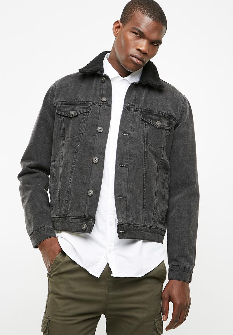 Lined denim jacket - dark grey New Look Jackets | Superbalist.com
