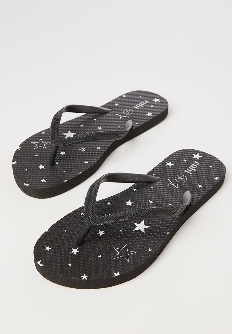  Rubi  Thong Star Splatter BW Cotton On Sandals  Flip 