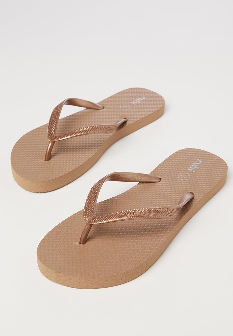 Rubi Thong - Bronze Metallic Cotton On Sandals & Flip Flops ...