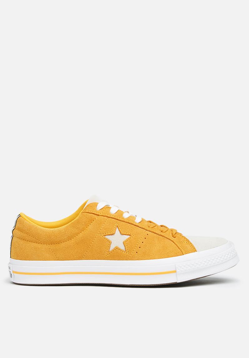 Converse One Star Suede OX-Woven era-university gold/black/white ...