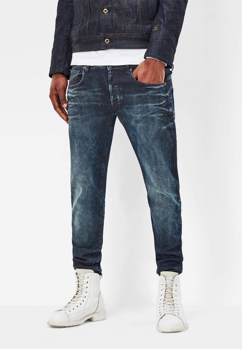 3301 slim slander 12 oz stretch - Dark aged G-Star RAW Jeans ...