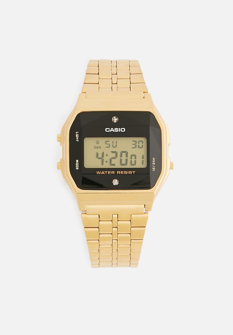 casio wrist watch gold