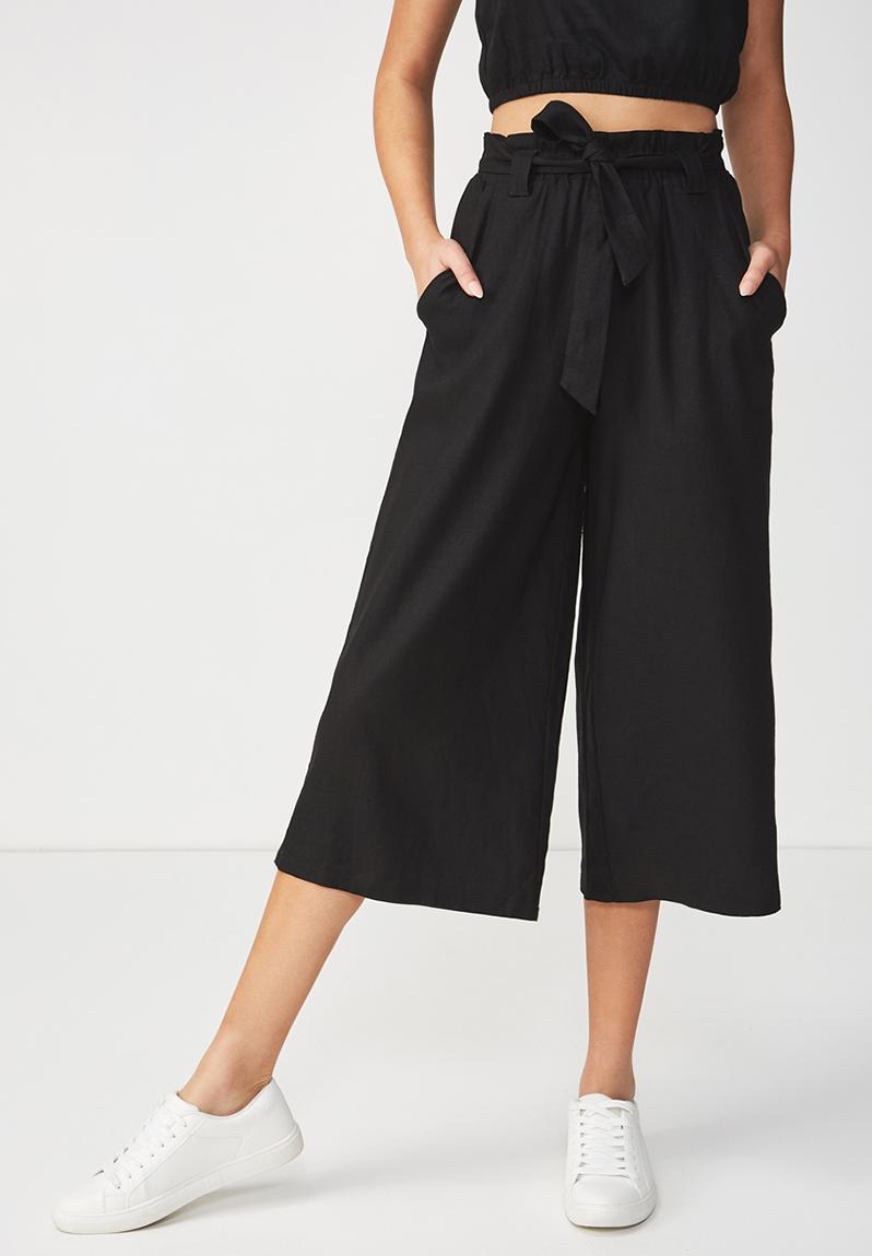 High waist culotte - black Cotton On Trousers | Superbalist.com