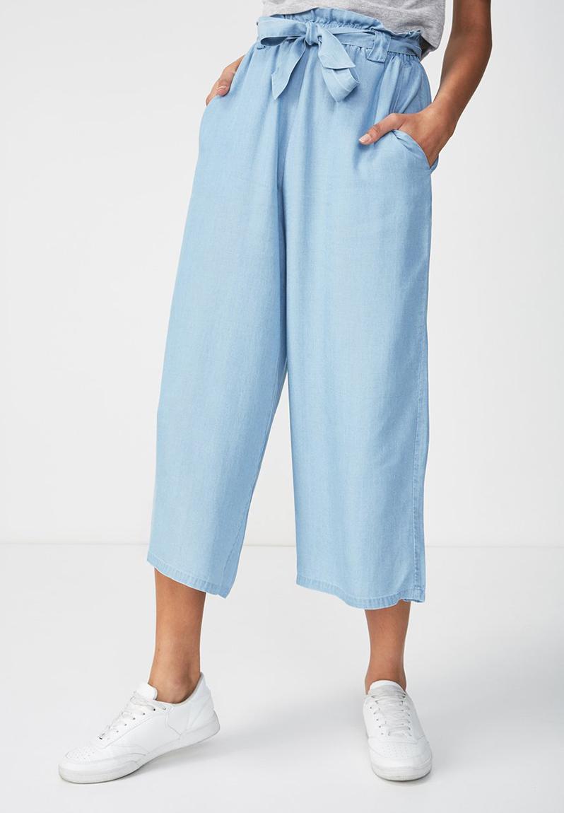 High waist culotte - mid blue Cotton On Trousers | Superbalist.com