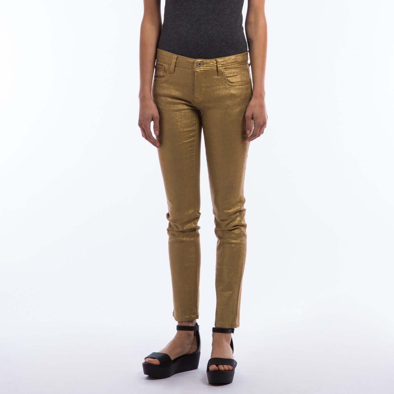 black jeans gold stripe