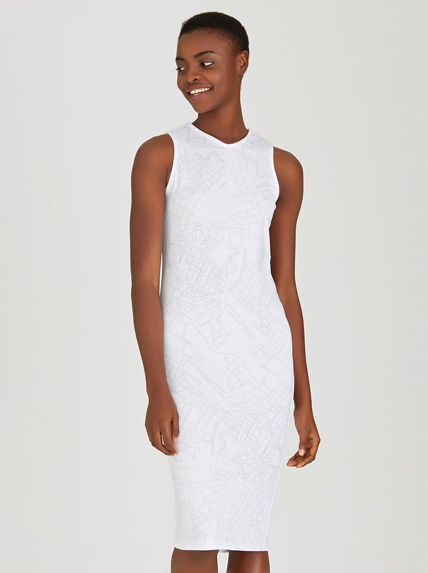 Printed Pillar Dress White LUMIN Formal | Superbalist.com