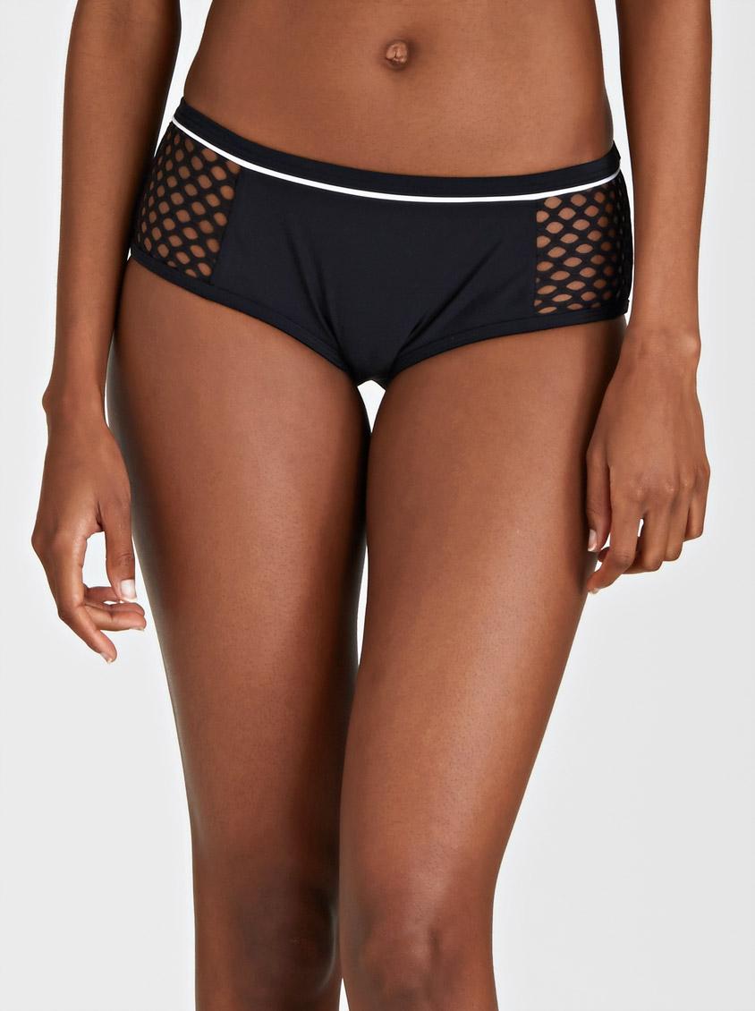 black boyleg bikini bottoms