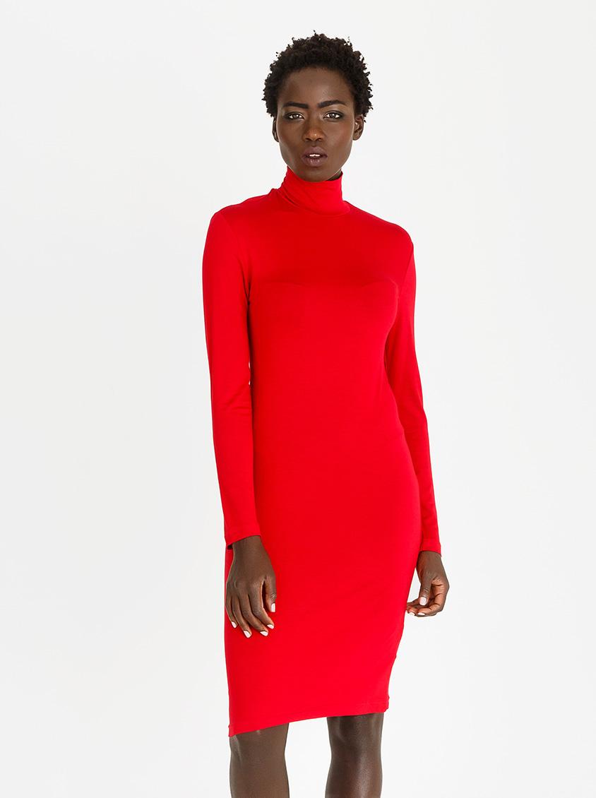 Polo neck knit dress - red edit Formal | Superbalist.com