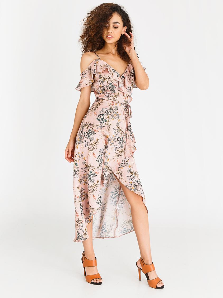 thin strap wrap dress