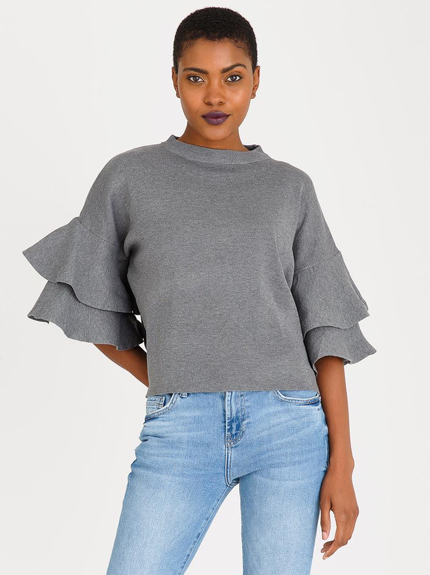 Ruffle Detail Jersey Grey Revenge Knitwear | Superbalist.com