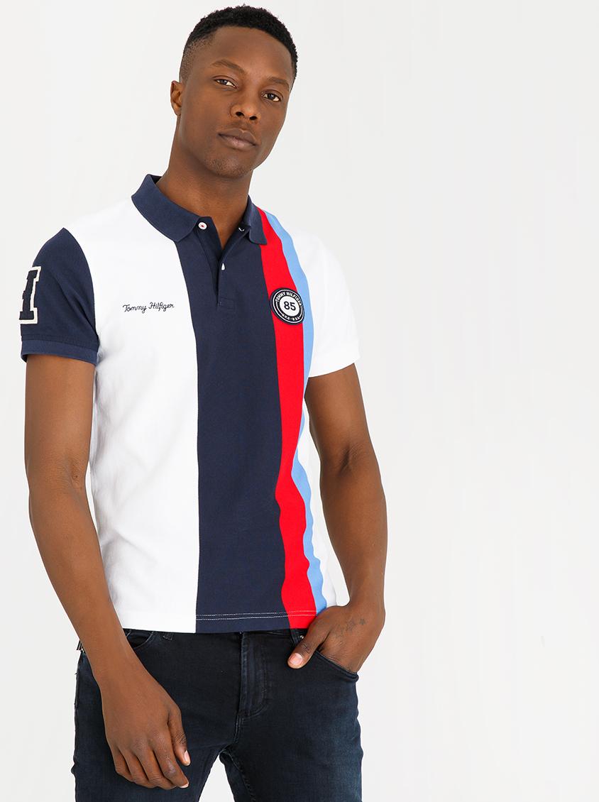 Badge Polo Golfer Blue and White Tommy Hilfiger T-Shirts & Vests ...