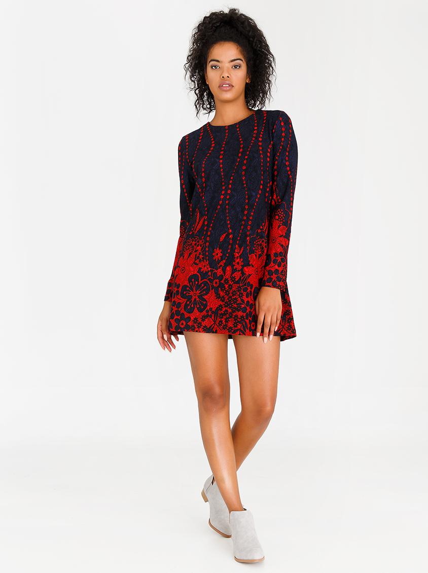 Floral Long Sleeve Dress Red Revenge Casual | Superbalist.com