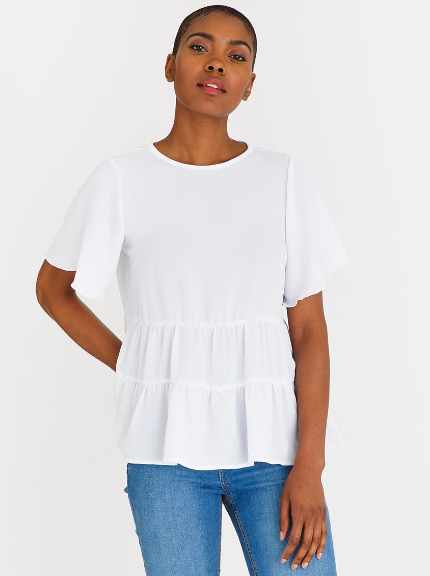 Tiered Frilly Blouse White edit Blouses | Superbalist.com