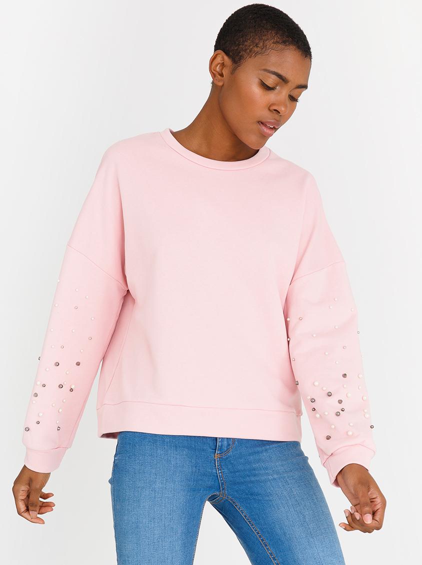 Pearl Detail Sweater Rose STYLE REPUBLIC Hoodies & Sweats | Superbalist.com