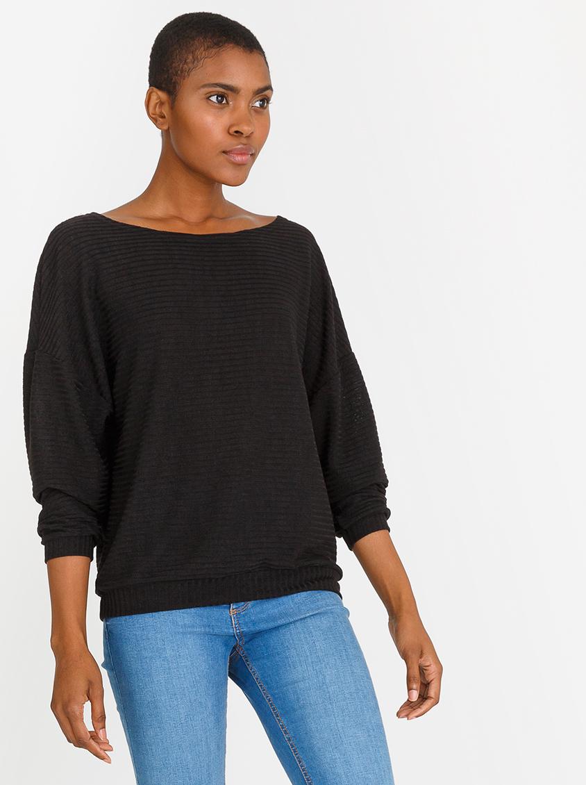 Long Sleeve Knit Top Black edit T-Shirts, Vests & Camis | Superbalist.com