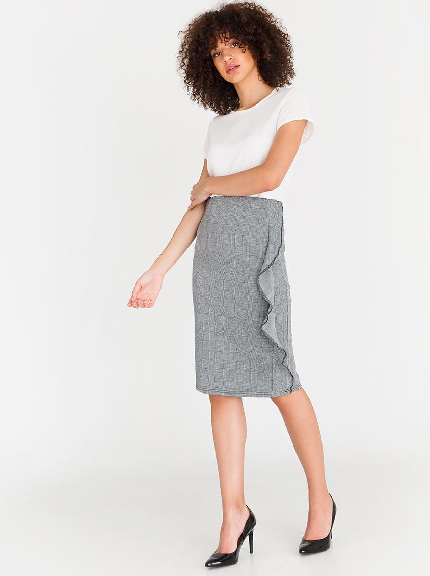 Pencil Skirt with Frills Black and White edit Skirts | Superbalist.com