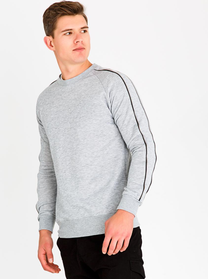 arm zip sweatshirt