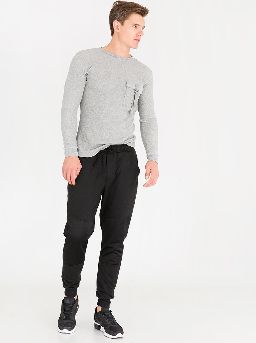 plain black joggers