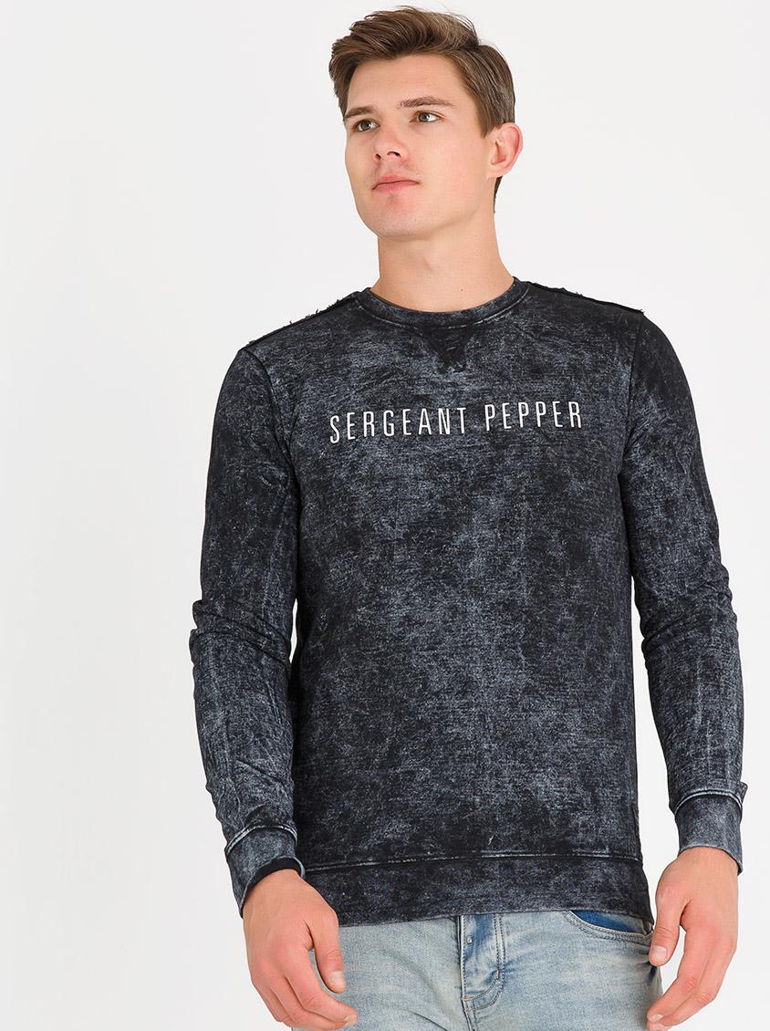 Lightweight Printed Sergeant Pepper Fleece Pullove Black S.P.C.C