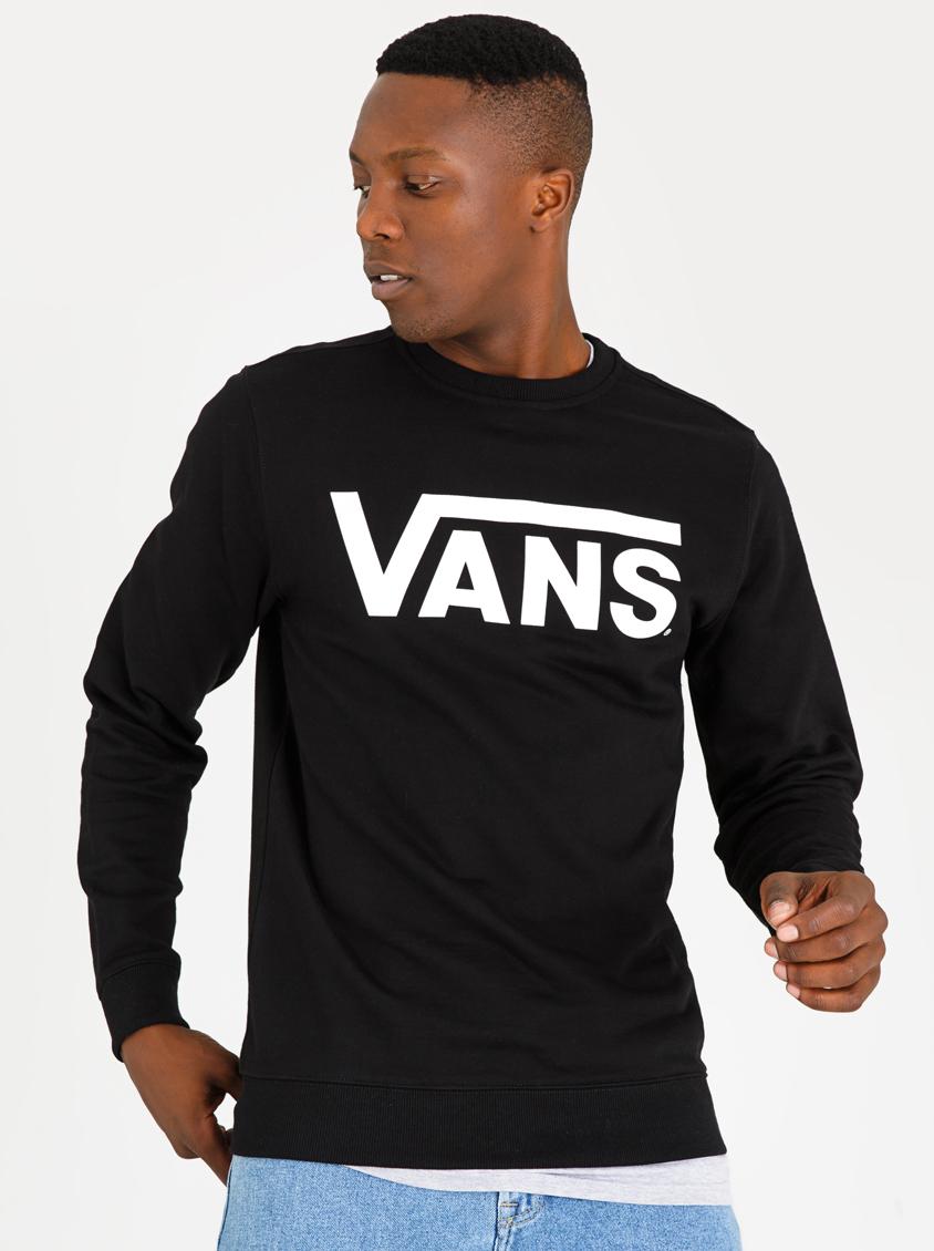Vans Classic Crew Neck Sweatshirt Black and White Vans Hoodies & Sweats ...