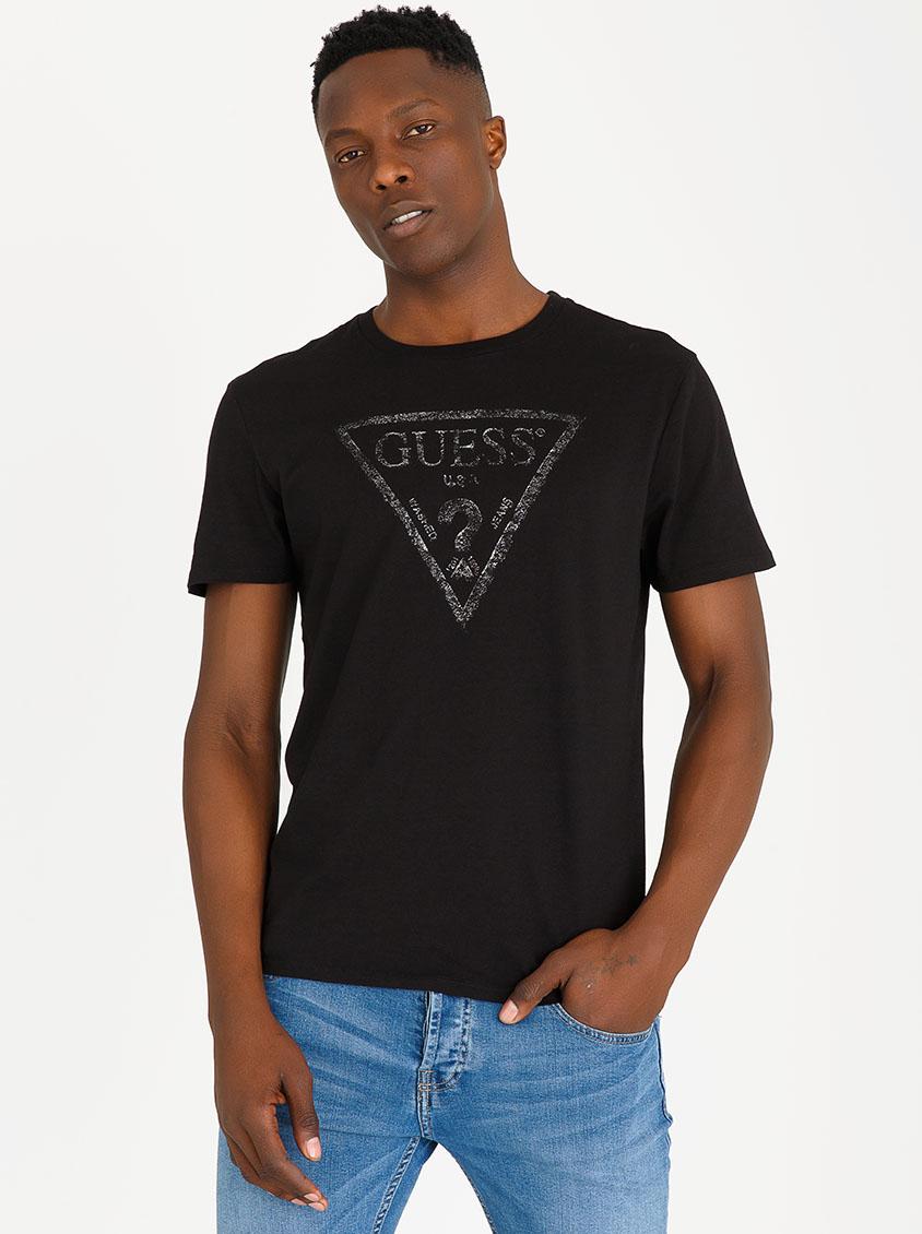 Basic Triangle Crew Neck Black GUESS T-Shirts & Vests | Superbalist.com