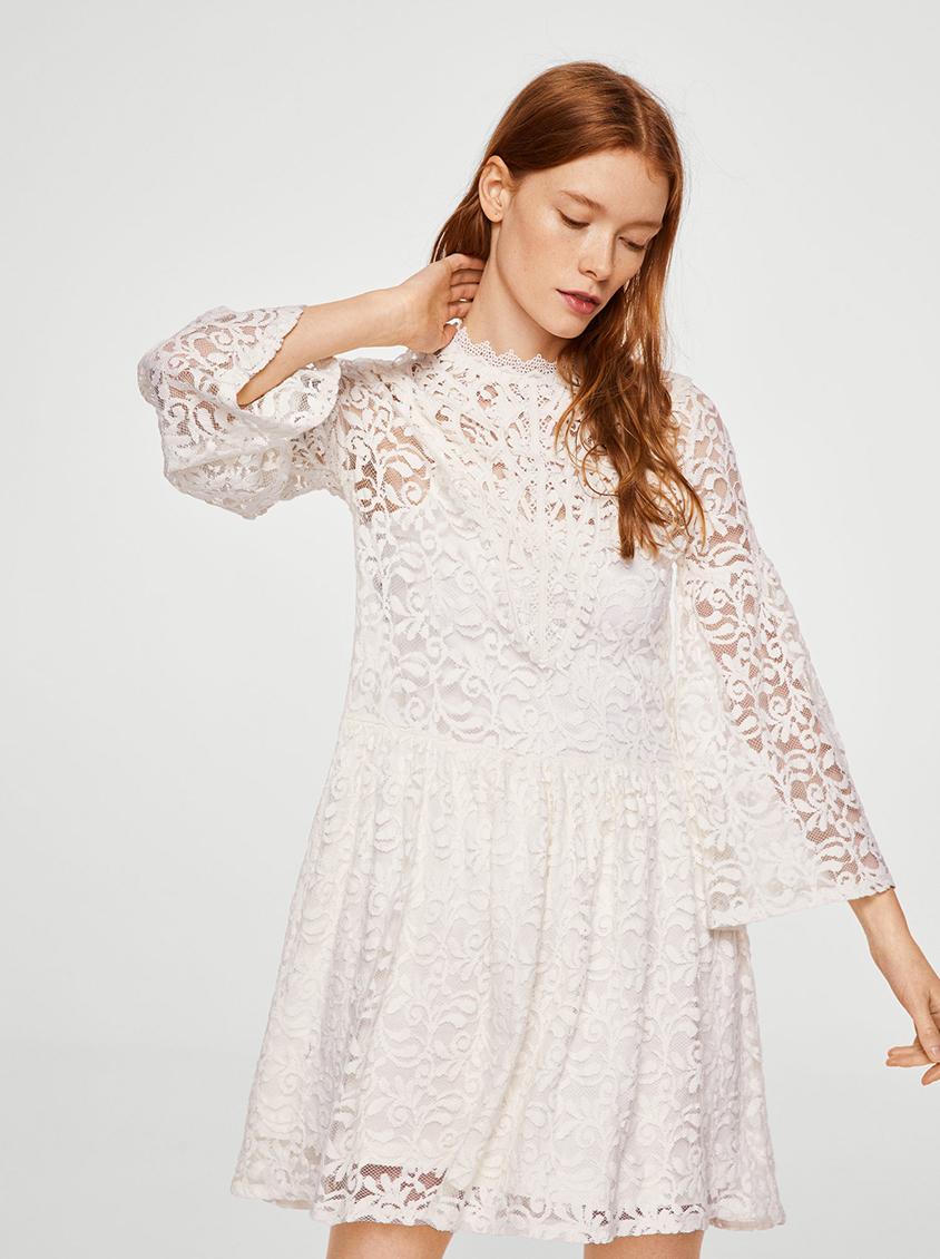 Lace Mini Dress Off White MANGO Formal | Superbalist.com