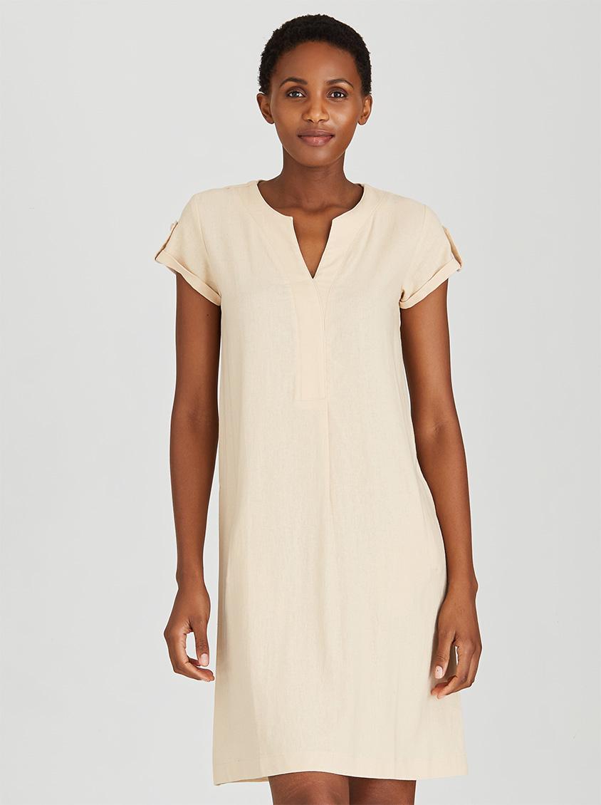 Cotton Linen Dress Stone edit Casual | Superbalist.com